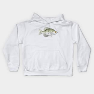 White Crappie Kids Hoodie